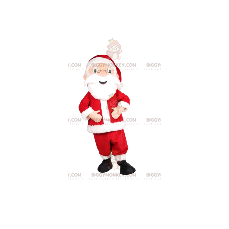 Super Happy Santa BIGGYMONKEY™ mascottekostuum. Kerstman pak -