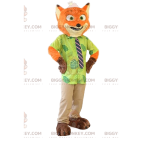 Traje de mascota Red Fox BIGGYMONKEY™ con corbata. disfraz de