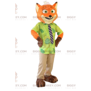Traje de mascote Red Fox BIGGYMONKEY™ em gravata. fantasia de