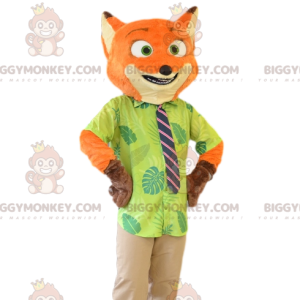 Red Fox BIGGYMONKEY™ maskotdräkt i slipskostym. rävdräkt -