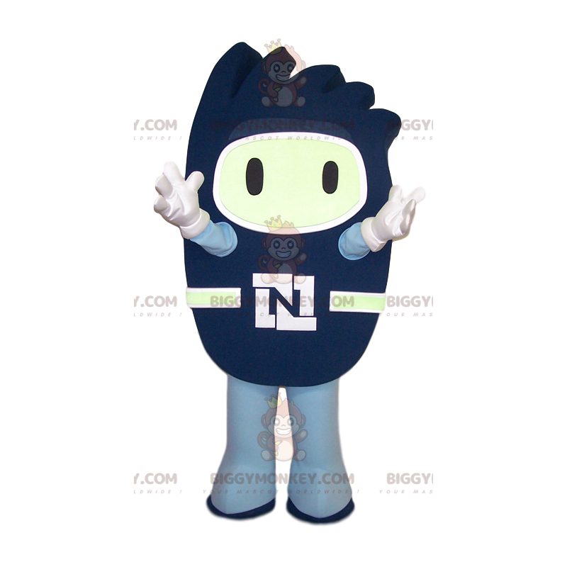 Face Shaped Blue Paddle BIGGYMONKEY™ Mascot Costume –