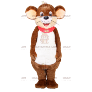 Costume mascotte BIGGYMONKEY™ da topo marrone con mantello