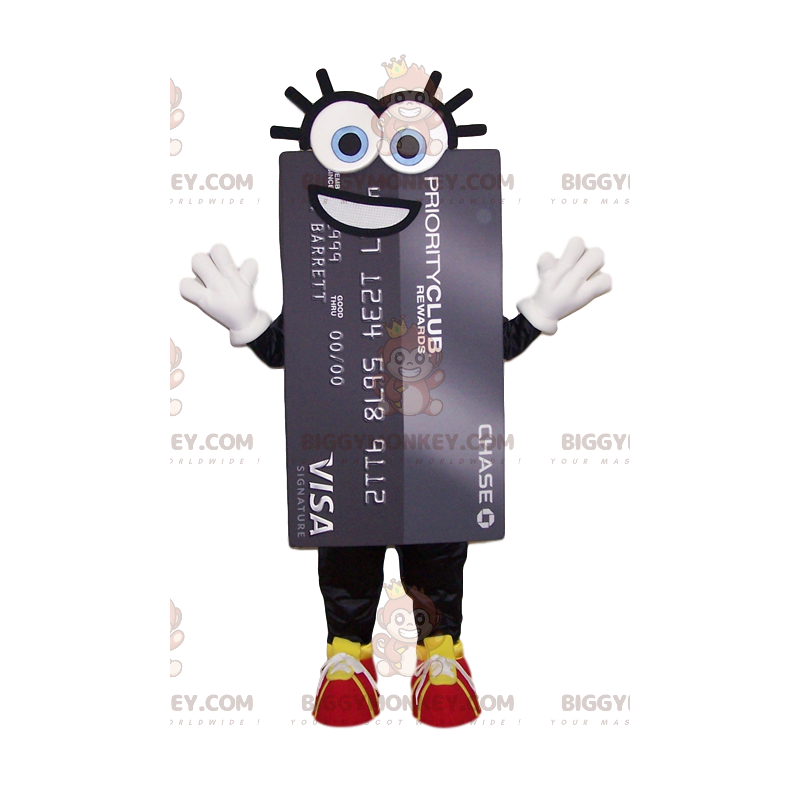 Super Smiling Loyalty Card BIGGYMONKEY™ Mascot Costume. –