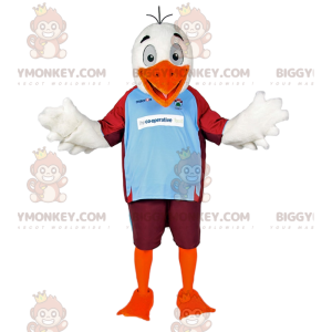 White Eagle BIGGYMONKEY™ Mascot Costume In Sportswear. eagle