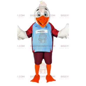 White Eagle BIGGYMONKEY™ Mascot Costume In Sportswear. eagle