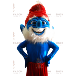 Fato de mascote Papa Smurf BIGGYMONKEY™. Fantasia de Papai