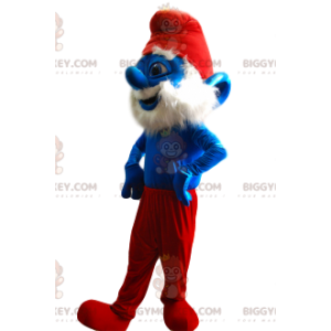 Στολή μασκότ Papa Smurf BIGGYMONKEY™. Στολή Παπά Στρουμφ -