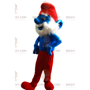 Fato de mascote Papa Smurf BIGGYMONKEY™. Fantasia de Papai