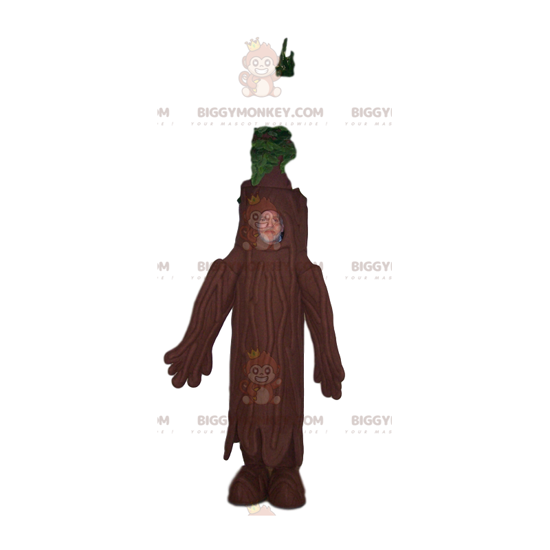 Traje de mascote Tree BIGGYMONKEY™ com lindo topete verde.