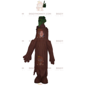 Traje de mascote Tree BIGGYMONKEY™ com lindo topete verde.