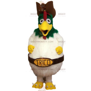Big White Chicken BIGGYMONKEY™ Mascot Costume. chicken costume
