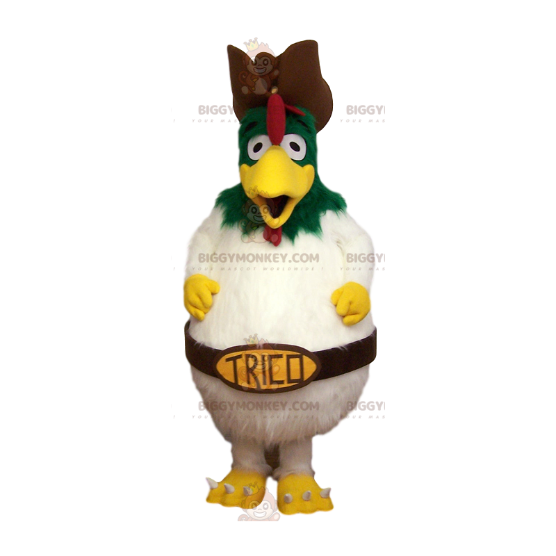 Big White Chicken BIGGYMONKEY™ maskotkostume. kylling kostume -