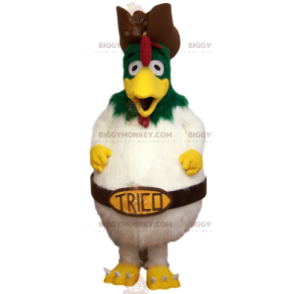 Costume da mascotte Big White Chicken BIGGYMONKEY™. costume da