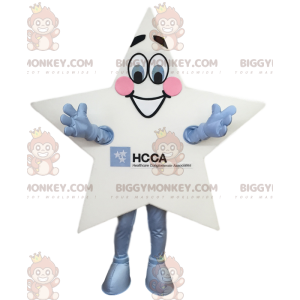 Disfraz de mascota White Star BIGGYMONKEY™. Disfraz de estrella