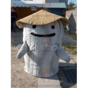 Costume de mascotte BIGGYMONKEY™ en forme de hutte blanche et