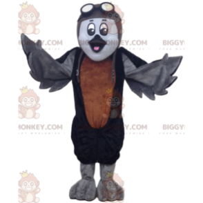 Costume de mascotte BIGGYMONKEY™ de pigeon voyageur gris.