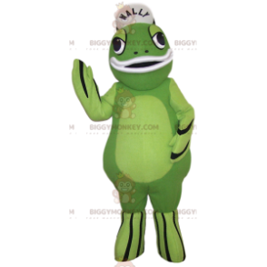 Traje de mascote de rã verde BIGGYMONKEY™. fantasia de sapo