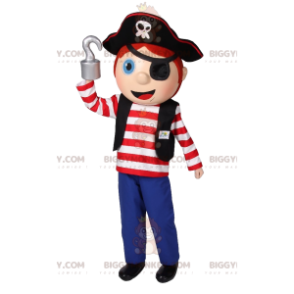 Liten pojke BIGGYMONKEY™ maskotdräkt i piratklädsel! -