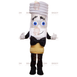 Costume de mascotte BIGGYMONKEY™ de bonhomme blanc avec un gros