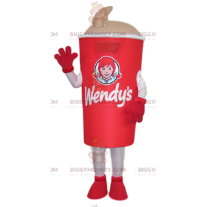 Costume da mascotte BIGGYMONKEY™ Red and White Ice Cream Pot -