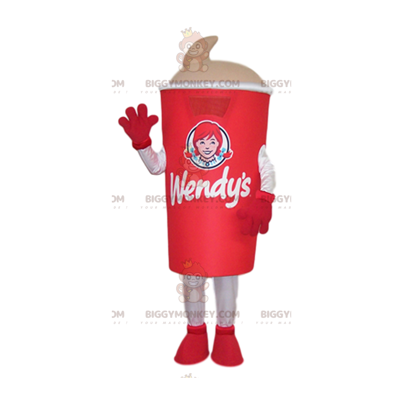 Disfraz de mascota BIGGYMONKEY™ de tarro de helado rojo y
