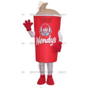 Costume da mascotte BIGGYMONKEY™ Red and White Ice Cream Pot -