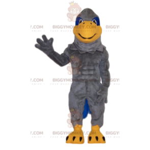 Costume de mascotte BIGGYMONKEY™ d'aigle gris. Costume d'aigle