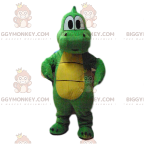 Super cute green crocodile BIGGYMONKEY™ mascot costume! –