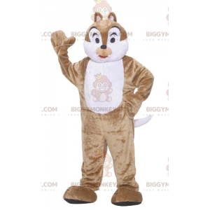 Tic or Tac Brown and White Squirrel BIGGYMONKEY™ Mascot Costume