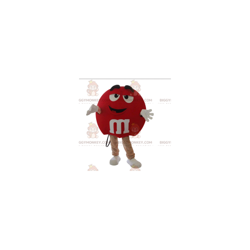 Costume da mascotte M&M'S BIGGYMONKEY™ rosso molto felice -