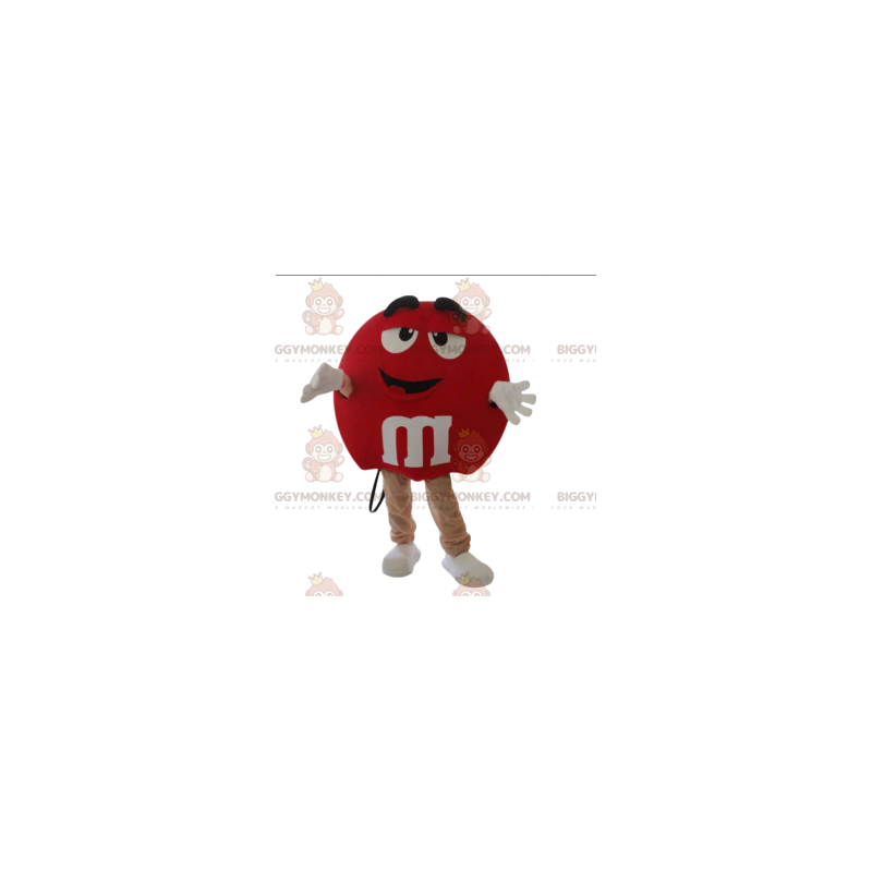 Very Happy Red M&M's BIGGYMONKEY™ Mascot Costume –