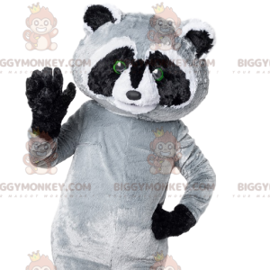 Costume de mascotte BIGGYMONKEY™ de Raton-laveur gris et noir