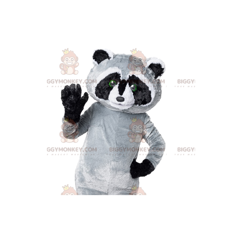 Too Cute Gray and Black Raccoon BIGGYMONKEY™ Mascot Costume –