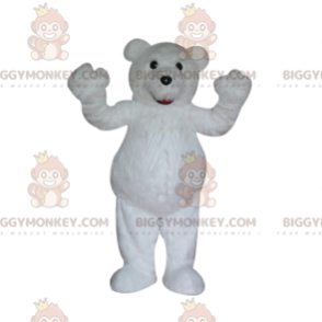 Costume de mascotte BIGGYMONKEY™ d'ours blanc super touchant.