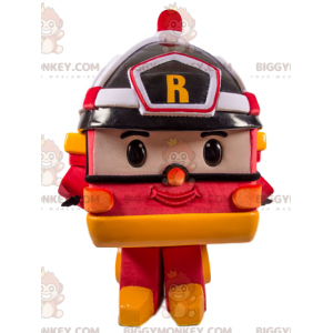 Rød og sort lastbil BIGGYMONKEY™ Mascot Costume Transformer -