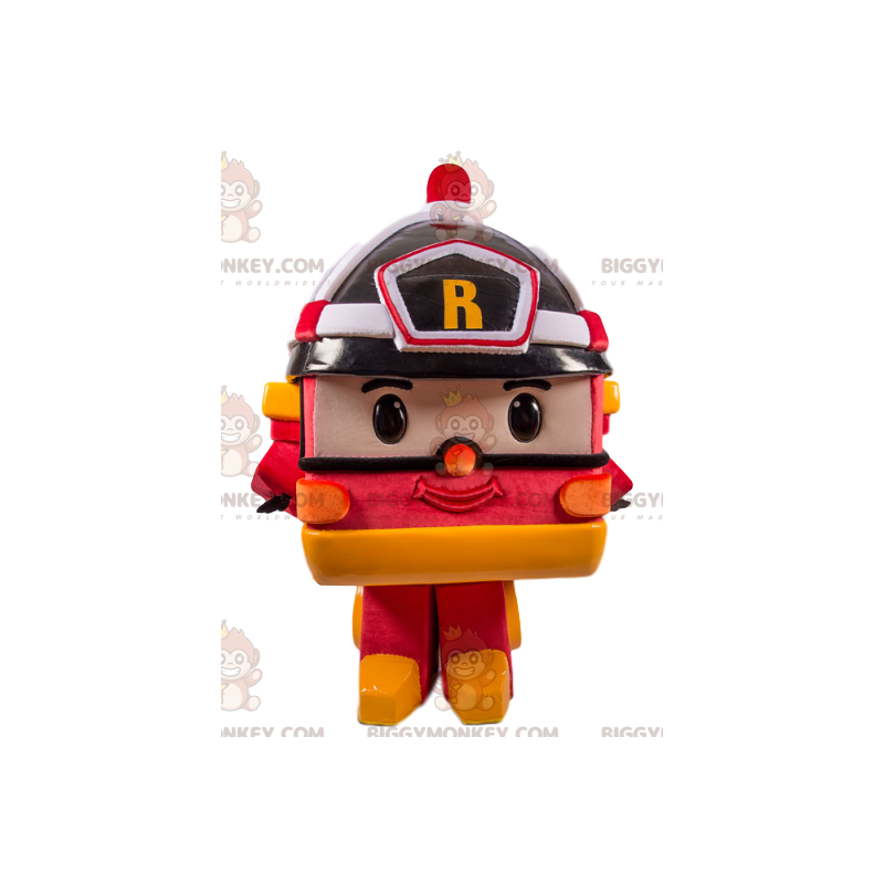 Rød og sort lastbil BIGGYMONKEY™ Mascot Costume Transformer -