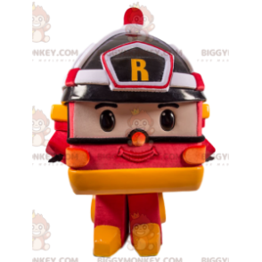 Κόκκινο και μαύρο φορτηγό BIGGYMONKEY™ Mascot Costume