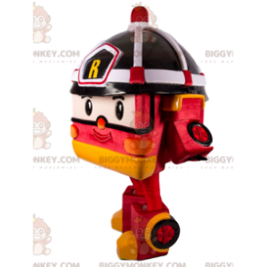 Röd och svart lastbil BIGGYMONKEY™ Mascot Costume Transformer -