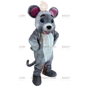 White and Gray Mouse BIGGYMONKEY™ Mascot Costume. mouse costume