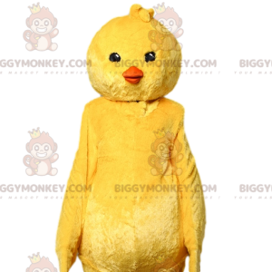 Traje de mascote BIGGYMONKEY™ de pintainho amarelo. traje de