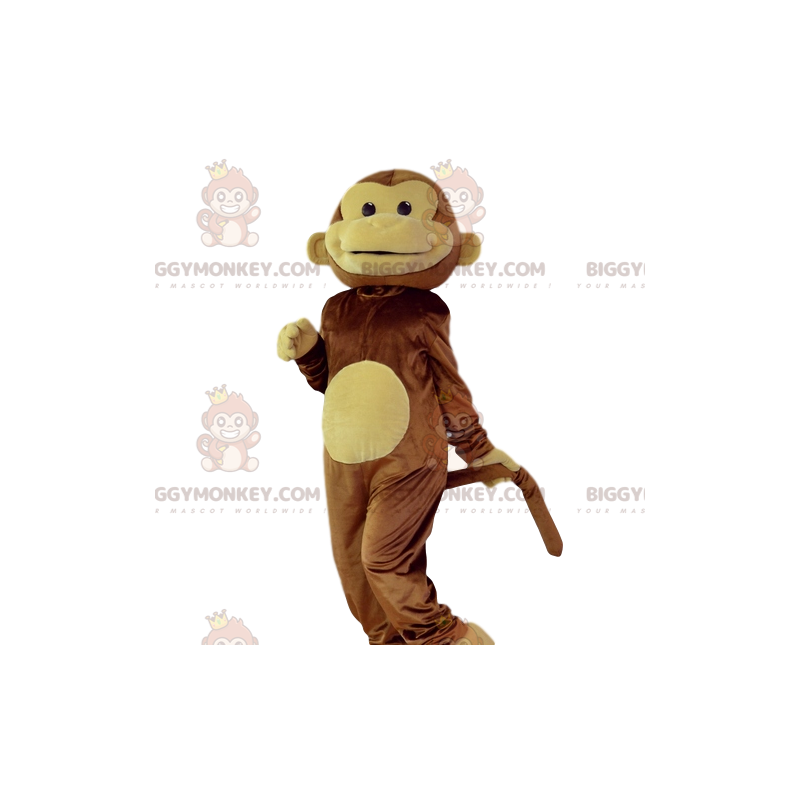 Costume de mascotte BIGGYMONKEY™ de singe rieur marron et