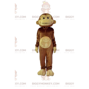 Costume de mascotte BIGGYMONKEY™ de singe rieur marron et