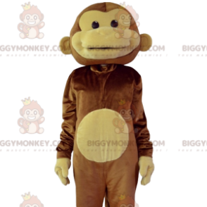 Brown and Yellow Laughing Monkey BIGGYMONKEY™ Mascot Costume.