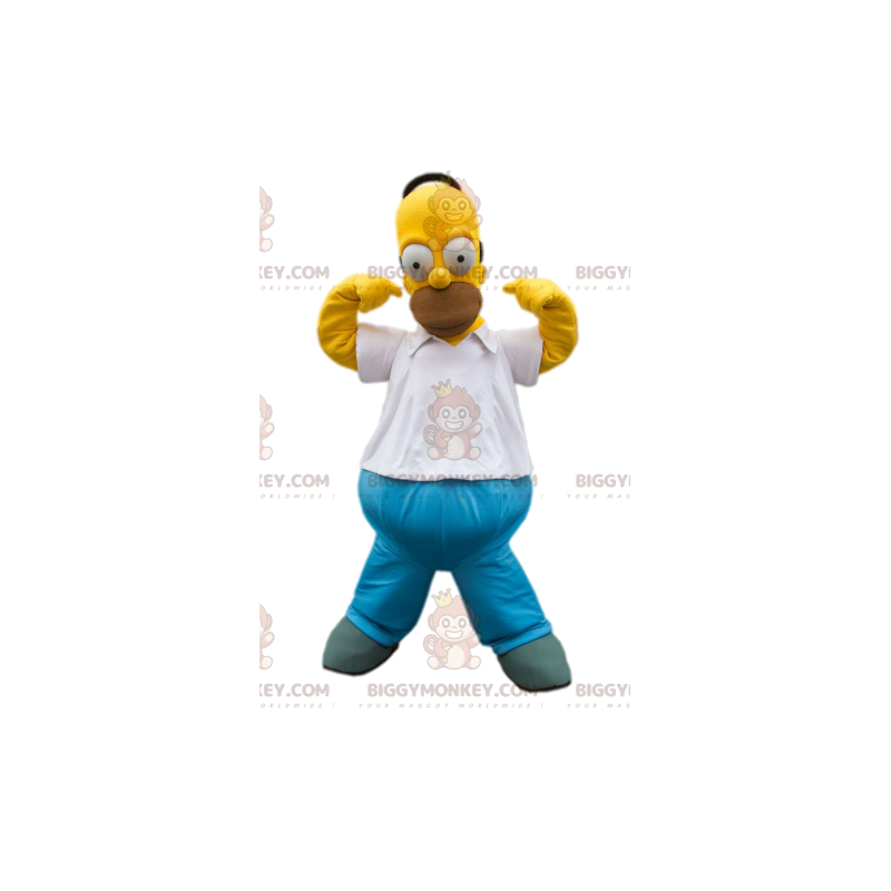BIGGYMONKEY™ mascottekostuum van Homer Simpson, de vader van de