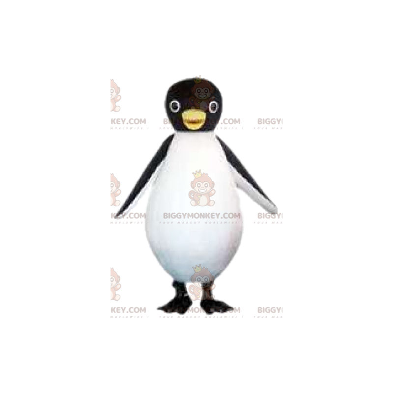 Traje de mascote de pinguim BIGGYMONKEY™ muito fofo. fantasia