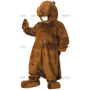 Costume da mascotte castoro super sorridente BIGGYMONKEY™.