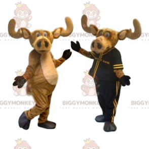 Costume de mascotte BIGGYMONKEY™ de caribou avec un gros