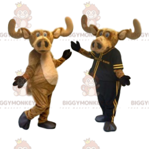 Disfraz de mascota Caribou BIGGYMONKEY™ con un gran hocico.