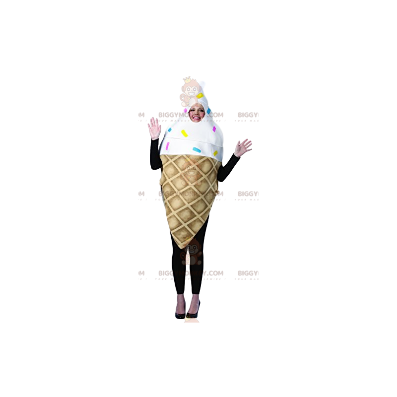 Ice Cream Cone BIGGYMONKEY™ maskottiasu värikkäillä helmillä -