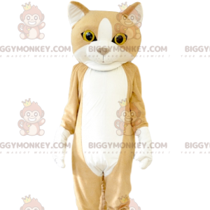 Fato de mascote BIGGYMONKEY™ de gato com lindos olhos amarelos.